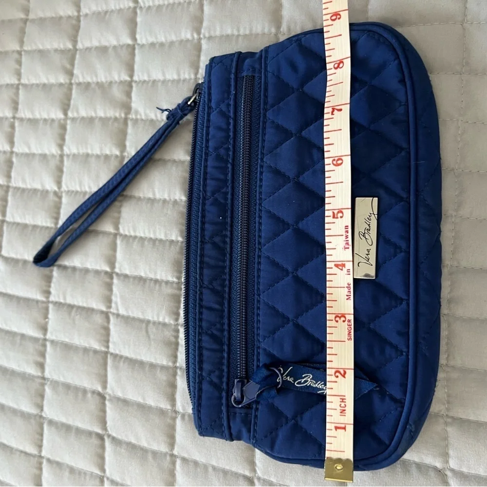 Vera Bradley Deep Blue Quilted Wristlet